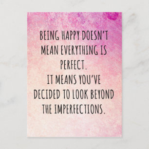 Being Happy Quote Postcard