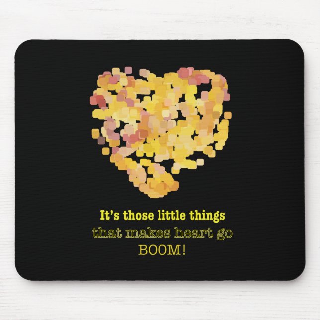 Being in love quote: It's those little things ... Mouse Pad (Front)
