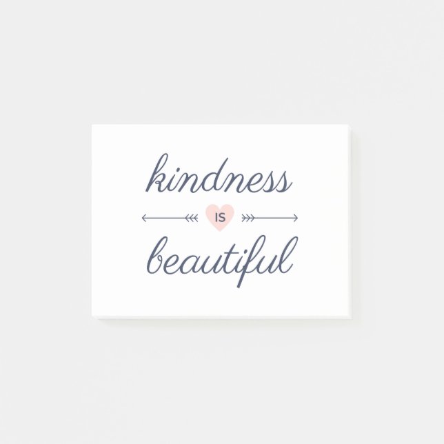 Being kind quotes - kindness is beautiful post-it notes (Front)