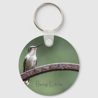 Being Little Hummingbird Button Keychain