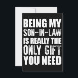 Being My Son-In-law Gift Christmas Son Birthday Thank You Card<br><div class="desc">ddd</div>