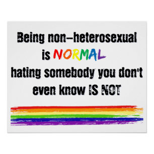 Being non-hetero is normal Pride  Poster