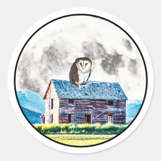 Being of Day and Night Classic Round Sticker (Front)