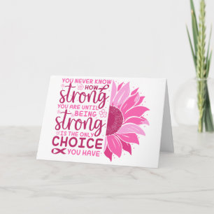 Being Strong Breast Cancer Awareness Support  Card