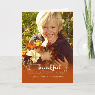 Being Thankful. Thanksgiving Custom Photo Card