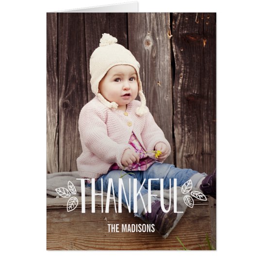 Being Thankful Thanksgiving Photo Card