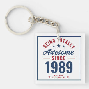 Being Totally Awesome Birthday Gift Personalized Key Ring