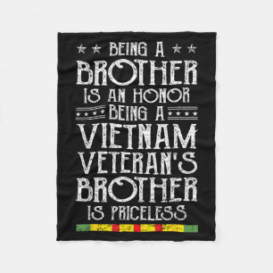 Being Vietnam Veteran Brother is Priceless Family Fleece Blanket