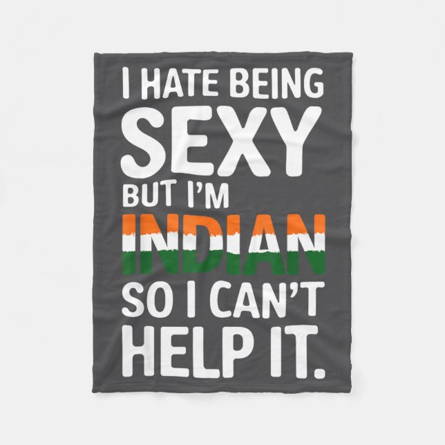 Being Y Indian Funny India  Fleece Blanket (Front)