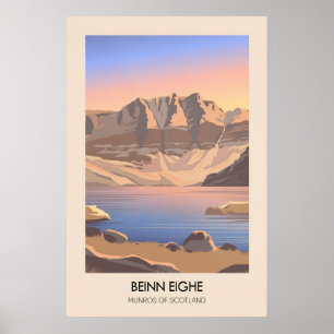 Beinn Eighe Munros of Scotland Travel Poster