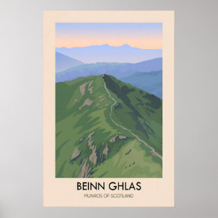 Beinn Ghlas Munros Of Scotland Travel Poster