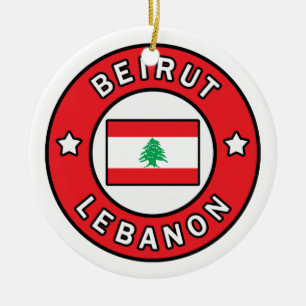 Beirut Lebanon Ceramic Ornament