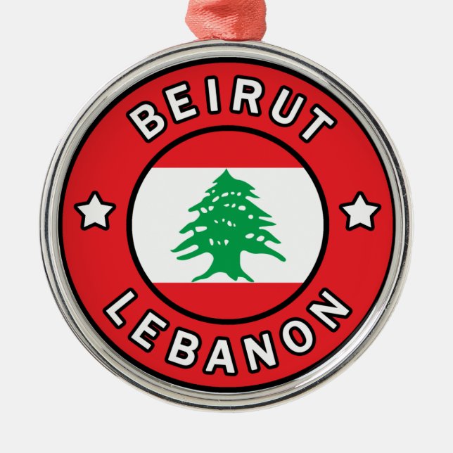 Beirut Lebanon Metal Ornament (Front)