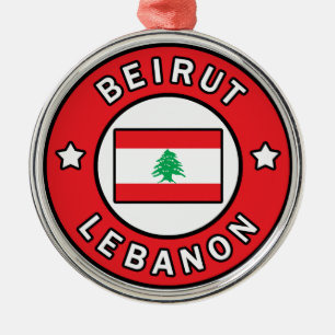 Beirut Lebanon Metal Ornament