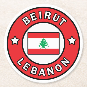Beirut Lebanon Round Paper Coaster