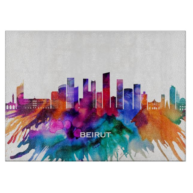 Beirut Skyline Cutting Board (Front)