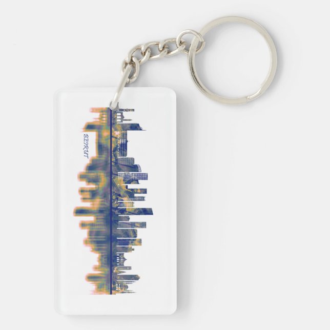 Beirut Skyline Key Ring (Back)
