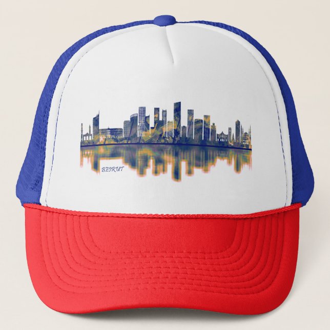 Beirut Skyline Trucker Hat (Front)