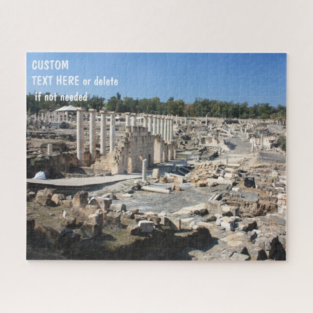 Beit Shean, Israel, custom message option Jigsaw Puzzle (Horizontal)