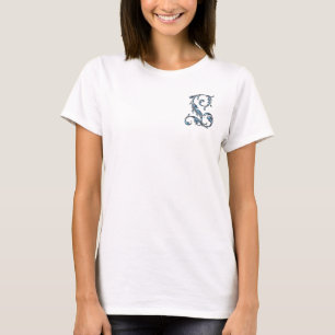 Bejeweled Blue L monogram T-Shirt