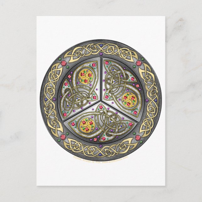 Bejeweled Celtic Shield Postcard (Front)