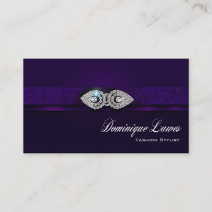 "Bejeweled" - Glamourous Elegant Fashion Stylist Business Card
