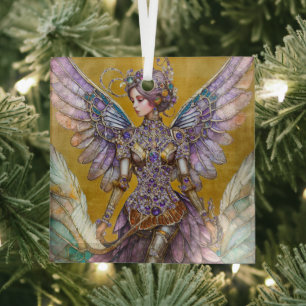 Bejeweled Sugar Plum Fairy Glass Tree Decoration