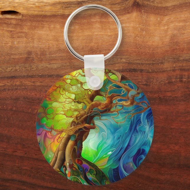 Bejeweled Tree Key Ring (Front)