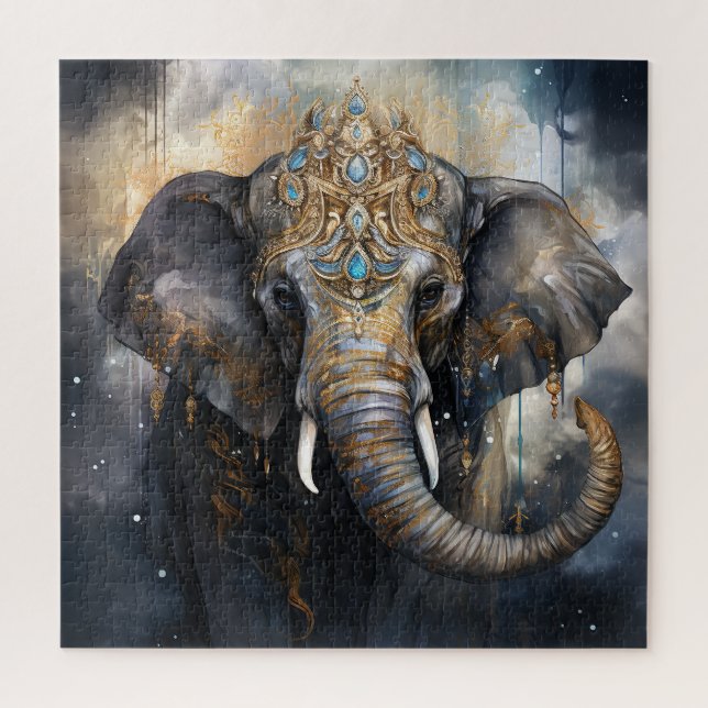 Bejewelled Elephant Jigsaw Puzzle (Vertical)