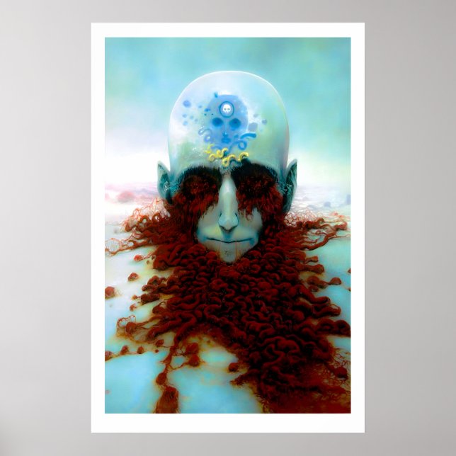 Beksiński Third Eye Art Print Gothic Horror (Front)