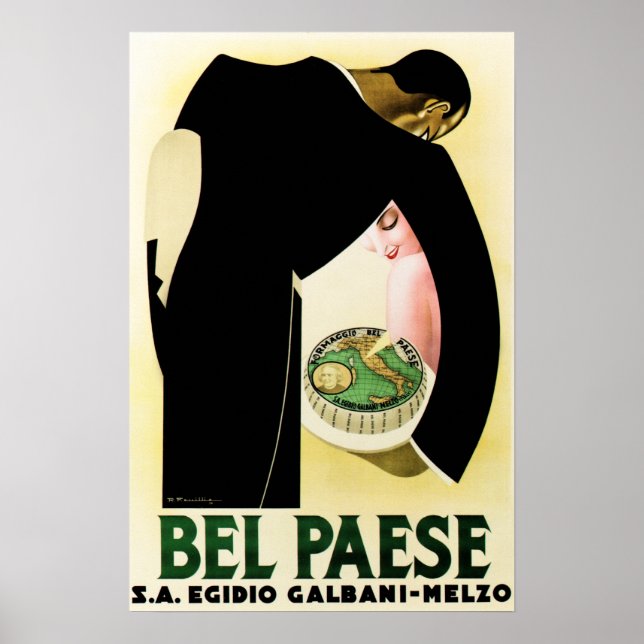 BEL PAESE FORMAGGIO Italian Cheese Food Advert Poster (Front)