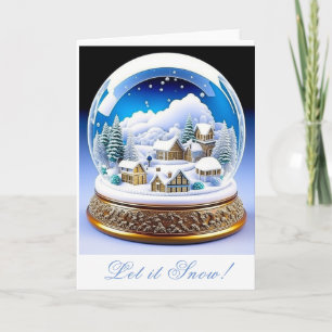 Bela Brown Christmas Snow Globe Card
