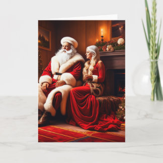 Bela Brown Santa and Mrs. Clause  Card