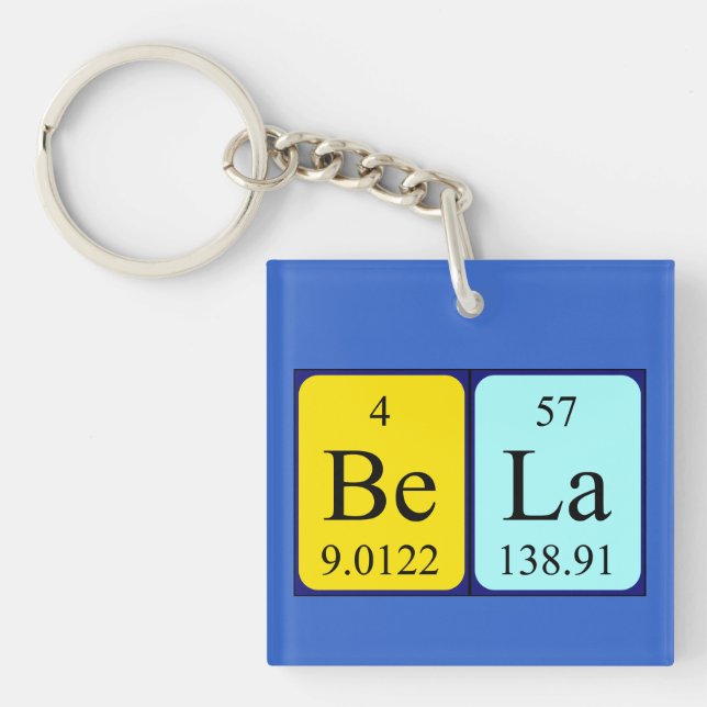 Bela periodic table name keyring (Front)