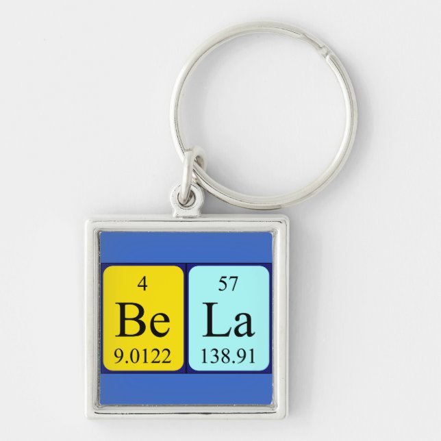 Bela periodic table name keyring (Front)