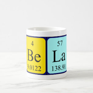 Bela periodic table name mug