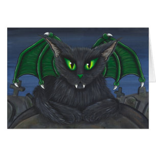 Bela Vampire Cat Gothic Fantasy Art Card