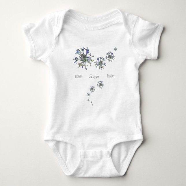 Belarus Беларусь Corn Flower Валошкі Baby Bodysuit (Front)