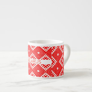 Belarus Беларусь Folk Pattern Espresso Mug Cup