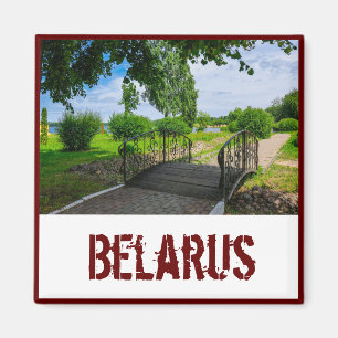 Belarus Беларусь Lepel Landscape Nature Magnet