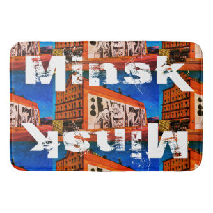Belarus Беларусь Minsk Минск Architecture Graffiti Bath Mat