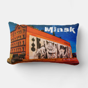 Belarus Беларусь Minsk Минск Architecture Graffiti Lumbar Cushion