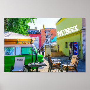 Belarus Беларусь Minsk Минск Architecture Graffiti Poster