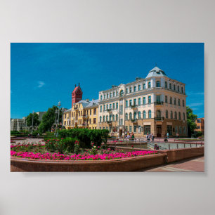 Belarus Беларусь Minsk Минск Architecture Poster