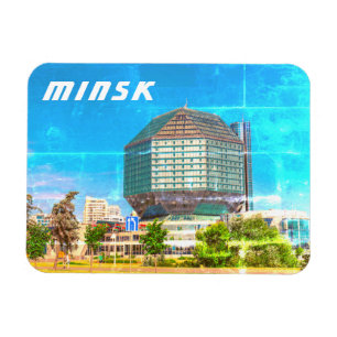 Belarus Беларусь Minsk Минск Library Architecture Magnet