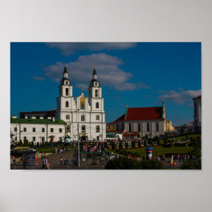 Belarus Беларусь Minsk Мінск Architecture Poster