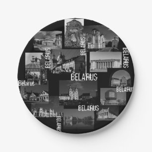 Belarus Беларусь Minsk Grodno Brest Architecture Paper Plate