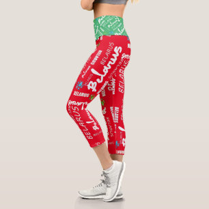 Belarus Беларусь National Corn Flower Leggings