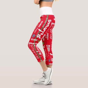 Belarus Беларусь National Corn Flower Leggings