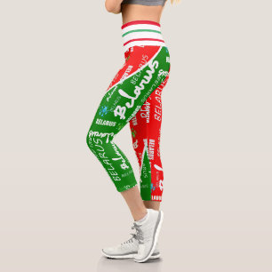 Belarus Беларусь National Corn Flower Leggings